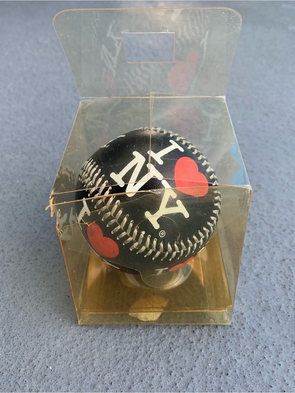 Official I Love NY Black Souvenir Baseball Collectible Ball